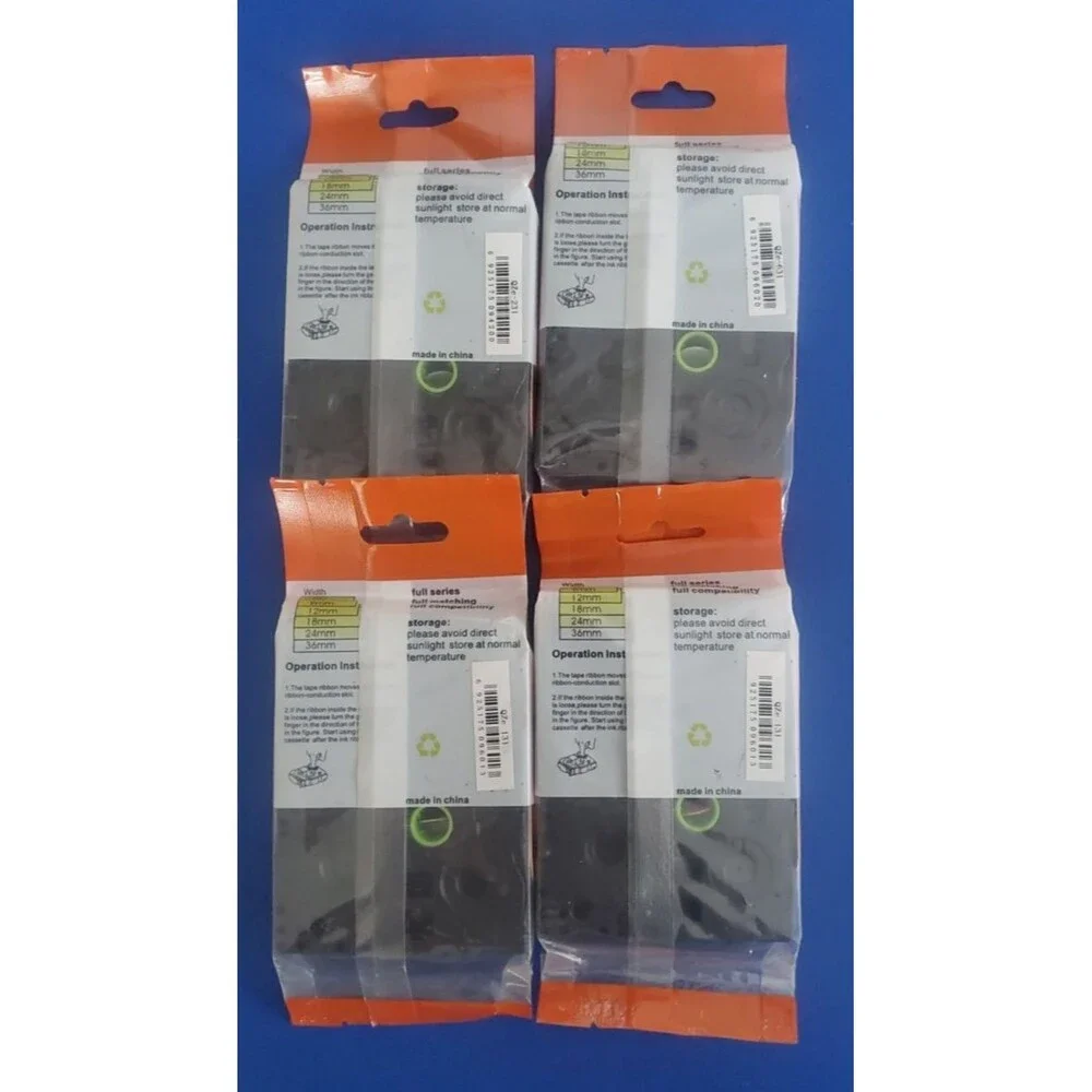 4 P-Touch Compatible TZe Tape 12mm 0.47